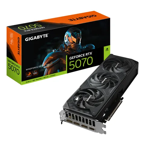 GIGABYTE GeForce RTX 5070 WINDFORCE OC – Schwarz – Bild 1
