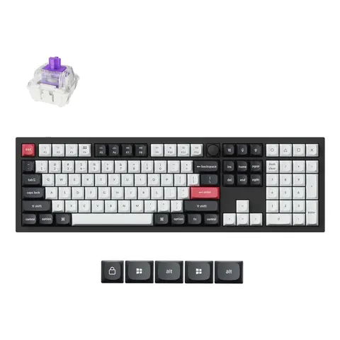 Keychron Q6 HE QMK Wireless Custom Keyboard - Black – image 1
