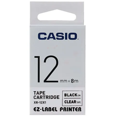 Casio XR-12X1 - black / clear, 12 mm Breite – image 1