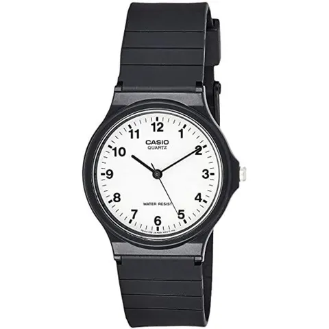 Casio Mens Basic White Dial Black Resin strap Watch MQ-24-7BLL – image 1