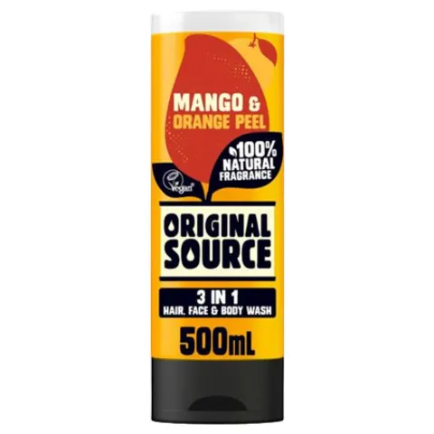 Original Source 3-in-1 Bagnoschiuma al mango e scorza d'arancia - 500 ml – immagine 1