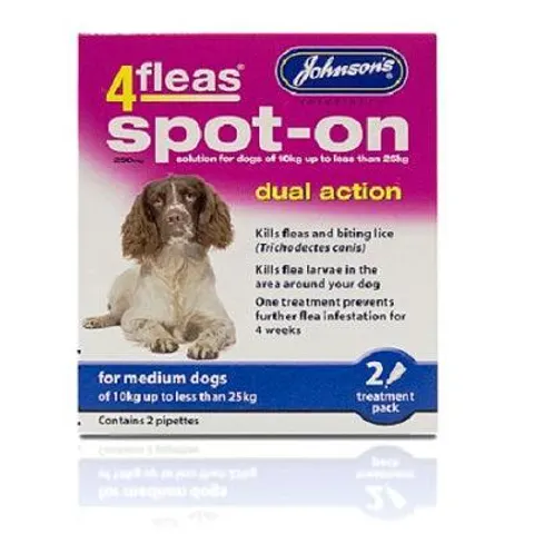Johnson's Veterinary 4Fleas spot-On For Medium Dogs - 2 Pipettes – image 1