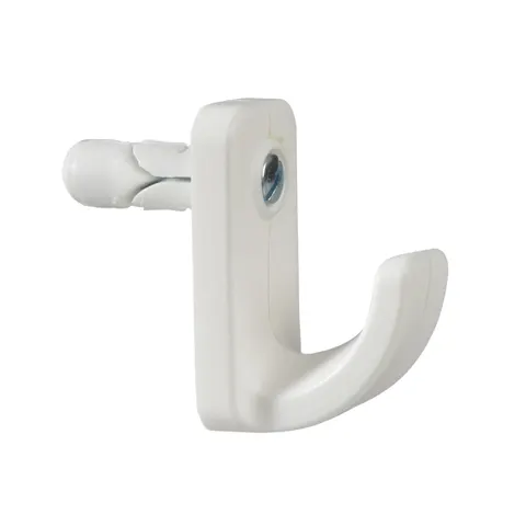PLASPLUGS White Single Hollow Door Hook (Pack 1) – image 1