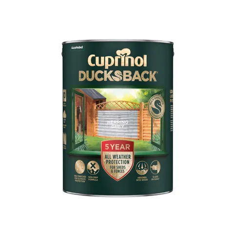 Cuprinol Ducksback Paint Herring Grey - 5L – Grey 5L – image 1
