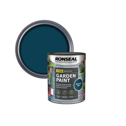 Ronseal General Purpose Garden Paint Midnight Blue 750ml – image 1