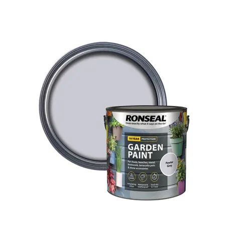 Ronseal Garden Paint Pewter Grey 2.5L – image 1