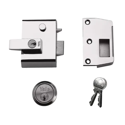 Yale Locks - P2 Double Locking Nightlatch 40mm Backset DMG/PB Finish Visi – image 1