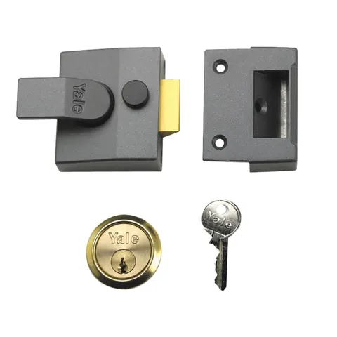 Yale Locks - 84 Standard Nightlatch 40mm Backset DMG Finish Box – image 1