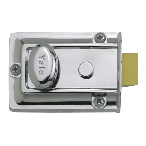 Yale Locks - P77 Traditional Nightlatch 60mm Backset Chrome Finish Box – image 1