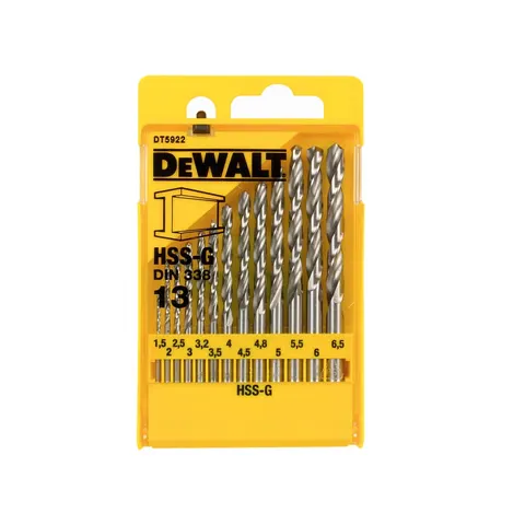 DeWalt 13 Piece HSS-G Drill Bit Set – image 1