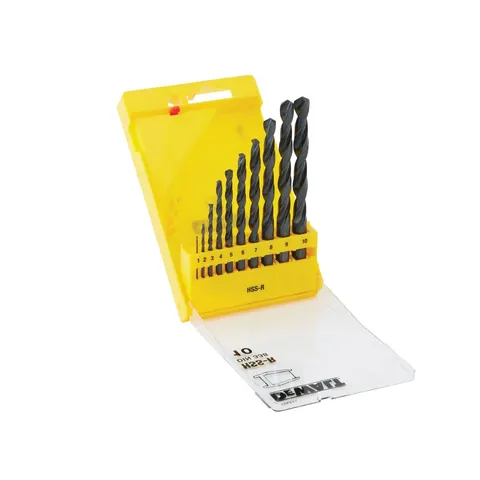DeWalt 10 Piece HSS-R Drill Bit Set – image 1