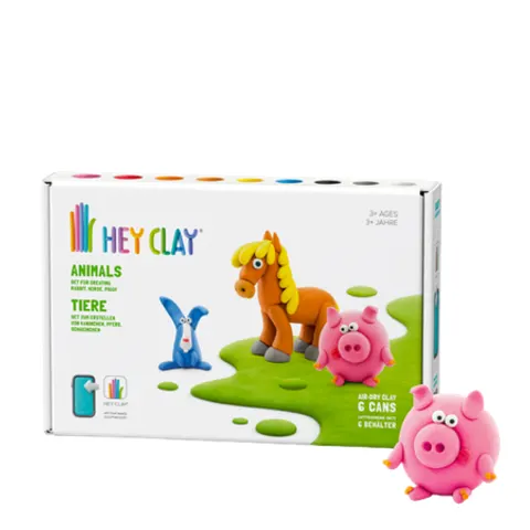 Tomy Hey Clay Animals Medium Modeling Clay Set – 6 pcs – image 1