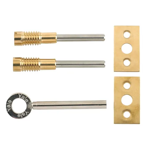 Yale 8013 Dual Screw Window Lock – Brass – image 1