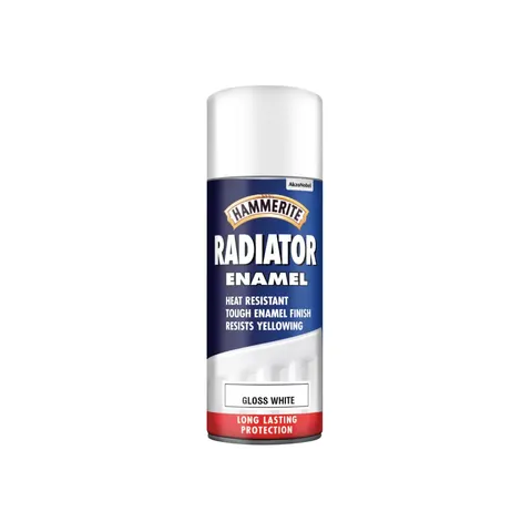 Hammerite Radiator Enamel Aerosol Paint – Gloss White – image 1