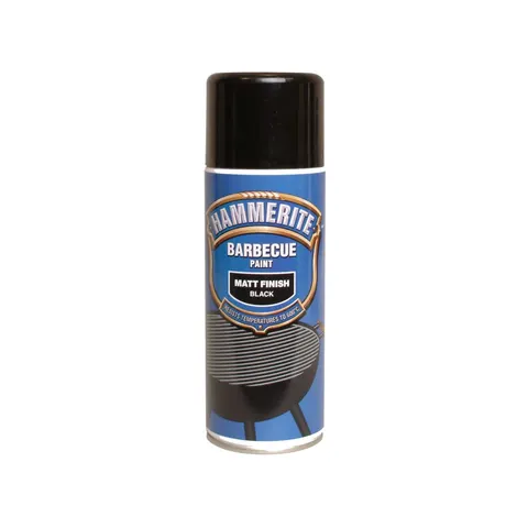 Hammerite Aerosol BBQ Paint – Black Matt – image 1