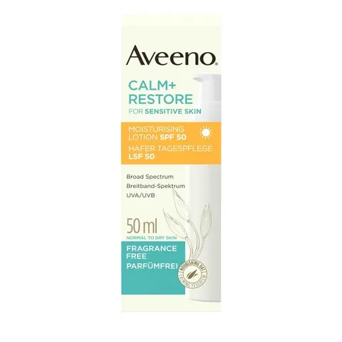 Aveeno Calm + Restore moisturising lotion SPF 50 50 ml – image 1