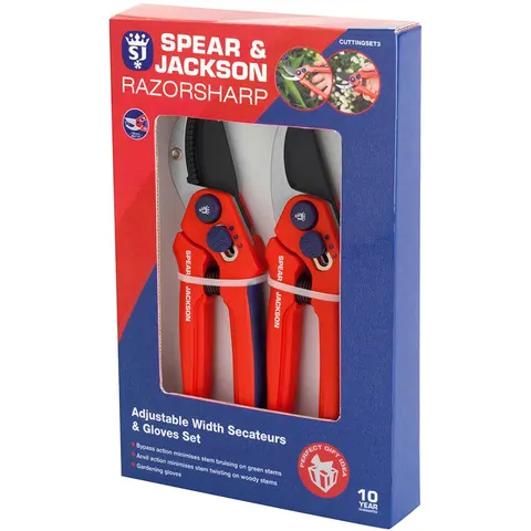 Spear and Jackson Razorsharp Secateurs and Gloves Set – image 1
