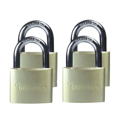 Defender Aluminium Padlock Keyed Alike Quad Pack 40Mm – image 1