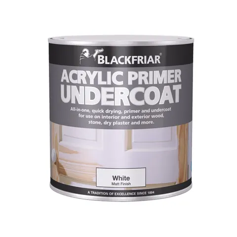 Blackfriar Quick Drying Acrylic Primer Undercoat – White – BF0380001E1 – image 1