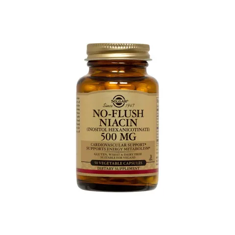 Solgar NO-FLUSH NIACIN 500mg 50 VCaps – imagen 1