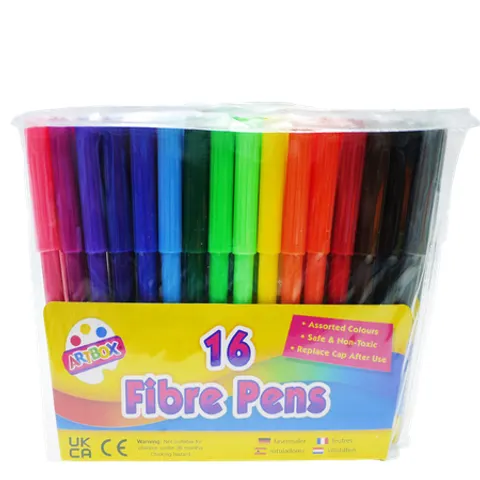 Artbox Fine Tip Fibre Colouring Pens – 16 Pcs – image 1