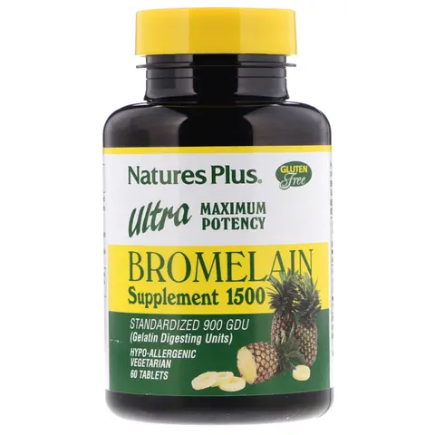 Natures plus ultra bromelaina 1500mg. 60comp. – imagen 1