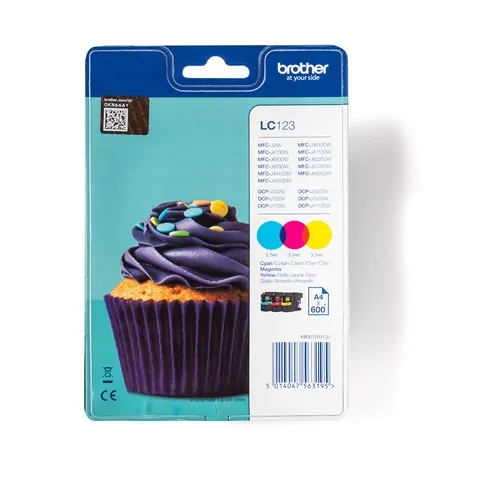 Brother LC123 Pack 3 colores C/M/Y – imagen 1