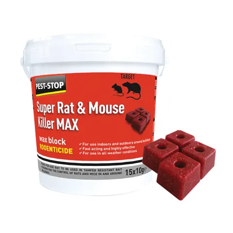 Pest Stop Super Rat and Mouse Killer MAX Wax Blocks – image 1