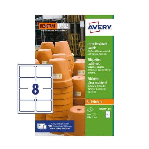 Avery UL RES LABELS 74X105MM PK160 – image 1