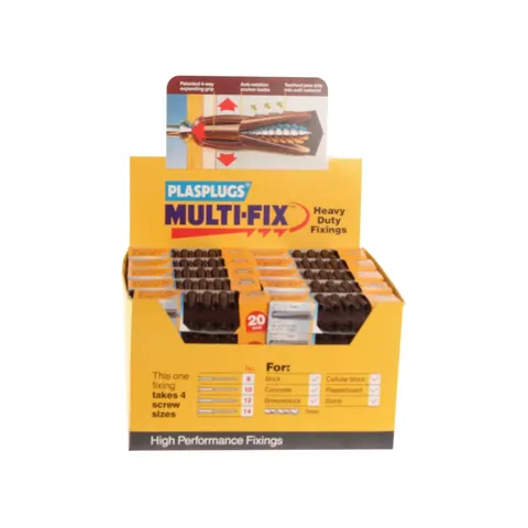 Plasplugs Heavy Duty Multifix Concrete and Brick Fixings – BJP700 – image 1