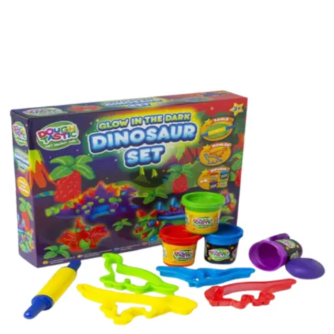 Dough Tastic Glow In The Dark Dinosaur Set – image 1