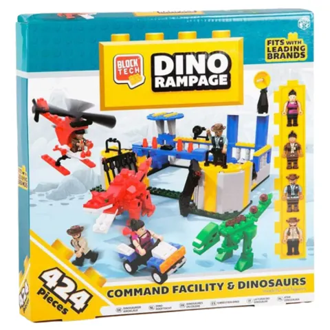 Block Tech Dino Rampage Command Facility & Dinosaurs – 424 pcs – image 1