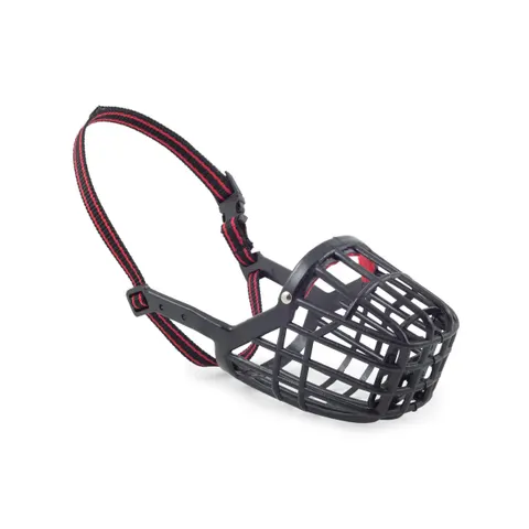 Ancol Training & Safety Plastic Dog Muzzle - Black/Red / Size 5 – image 1