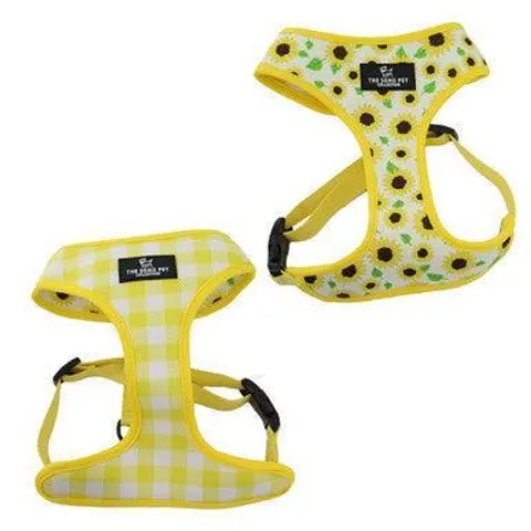Ancol Soho Sunflower Yellow Check Reversible Harness Small – image 1