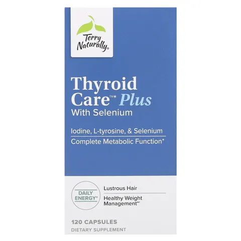 Terry Naturally, Thyroid Care Plus with Selenium, 120 Capsules – image 1