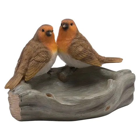 Country Living Robin Pair Bird Bath – image 1