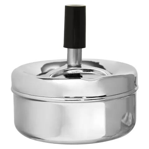 Chrome Effect Small Spinning Ashtray – image 1