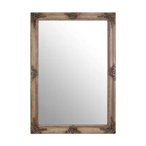 Baroque Rectangular Gold Wall Mirror | Brussels – image 1