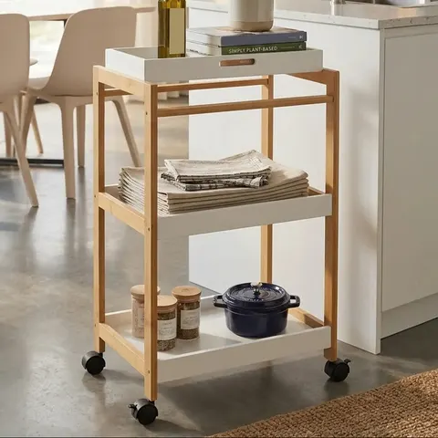 3 Tier Rectangular Storage Trolley | Nostra – image 1