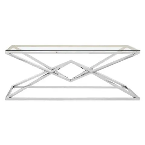 Allure Silver Rectangular Coffee Table Silver – image 1