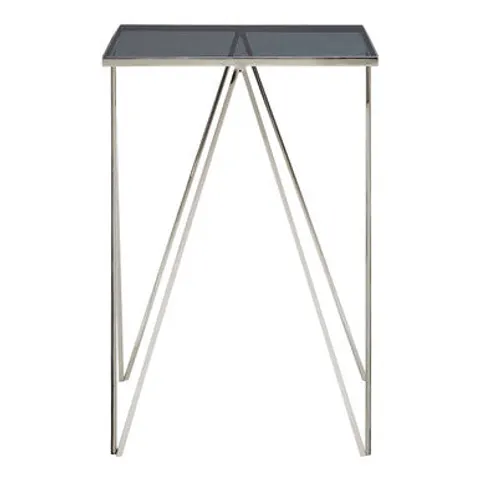 Shalimar Square Triangular Side Table Silver – image 1