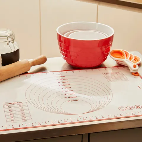 From Scratch Red Trim Baking Mat – image 1