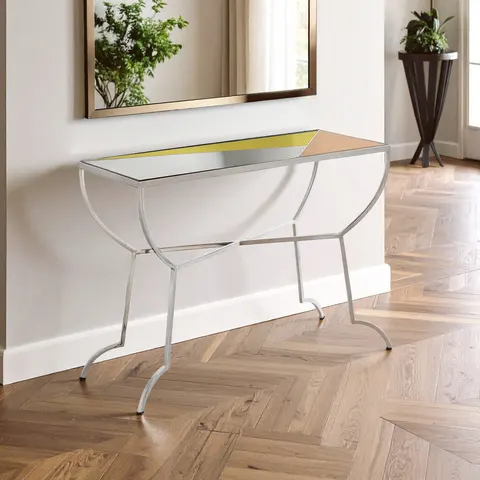 Arbus Multi Coloured Mirrored Console Table – image 1