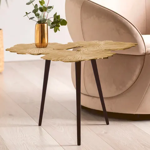 Prato Gingko Side Table Gold – image 1