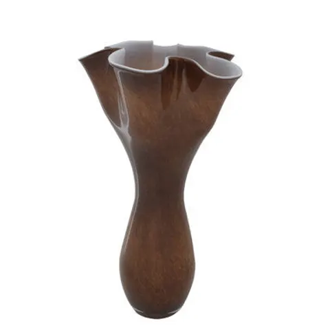 Flared Chocolate Vase Brown – image 1