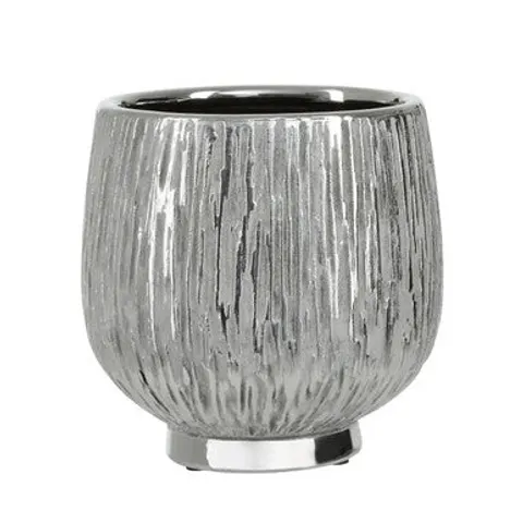 Small Silver Ceramic Planter | Hesper – image 1