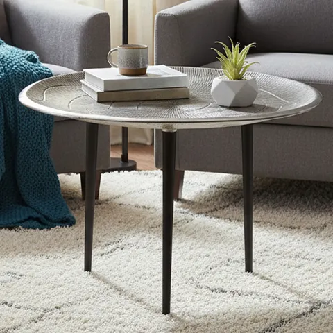 Silva Oak Effect Silver Top Coffee Table – image 1