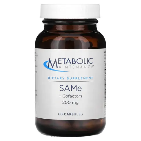 Metabolic Maintenance, SAMe + Cofactors, 200 mg, 60 Capsules – image 1