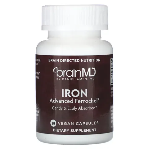 BrainMD, Iron, 30 Vegan Capsules – image 1