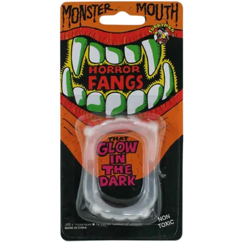 Funny Man Denti da vampiro luminescenti - Bambini – immagine 1